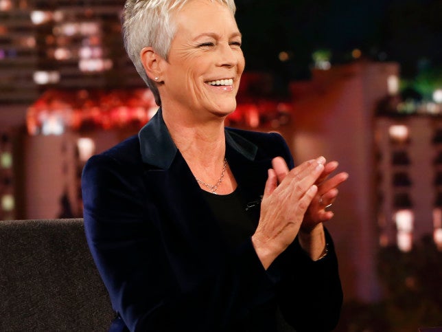 JIMMY KIMMEL LIVE! - "Jimmy Kimmel Live!" airs every weeknight at 11:35 p.m. EDT and features a diverse lineup of guests that include celebrities, athletes, musical acts, comedians and human interest subjects, along with comedy bits and a house band. The guests for Wednesday, October 10 included Jamie Lee Curtis ("Halloween"), Olivia Hamilton ("First Man"), and musical guest Dua Lipa. (Randy Holmes/ABC via Getty Images)
JAMIE LEE CURTIS