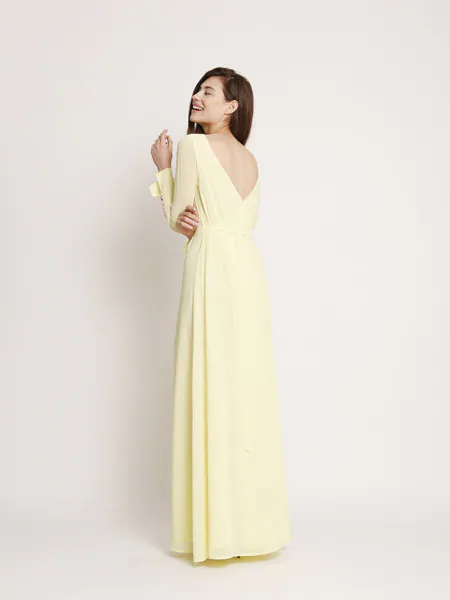 Vestido Amarillo Pastel Largo Deals, 60% OFF 