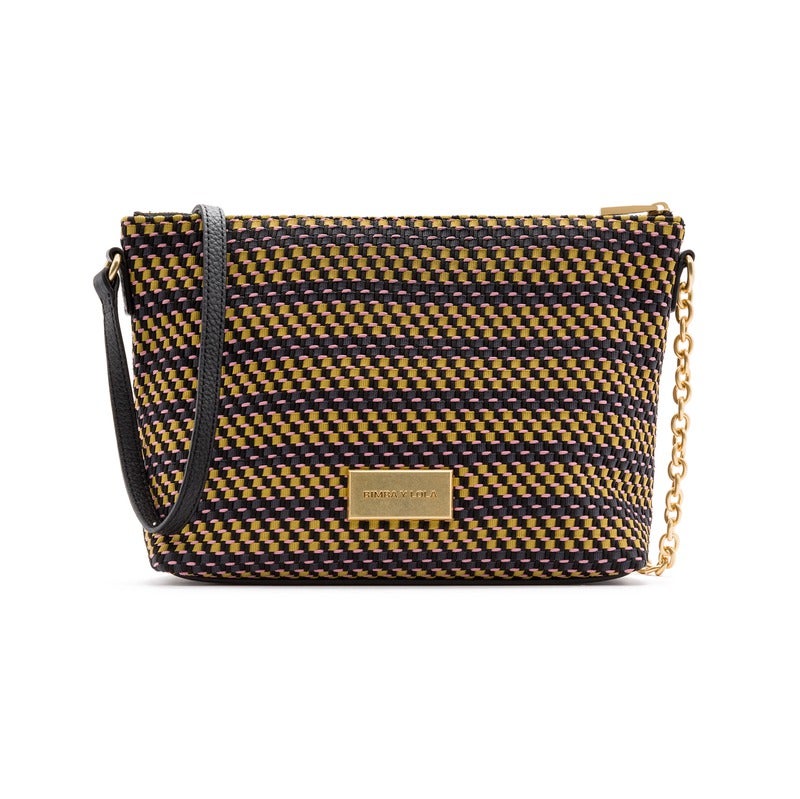 Bolsos de rebajas: tote mostaza y azul trenzado de Bimba \u0026 Lola |  mujerhoy.com